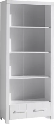 Produktbild von Regal Jugendzimmer CANNES-12 in weiß lackiert, B/H/T: ca. 87/205,5/39 cm