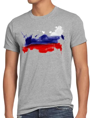 Produktbild von BaumwolleCloud Flagge Russland Herren T-Shirt Fußball Sport Russia WM EM Fahne