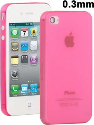 Produktbild von Schutzhülle Hard Case Hülle für Handy iPhone 4 / 4s Pink transparent