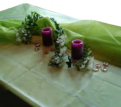 Produktbild von Organza Tischdecke 1,50 x 3,00 m grün Dekostoff