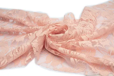 Produktbild von Stretch-Spitze Stoff Puderrosa 50 x 150 cm