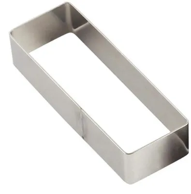 Produktbild von Rechteckige Kuchenform, Mousseform, Selbstklebendes Backzeug mit Edelstahl-Pressstempel, Keksformen, quadratische Metallbackformen, Mini-Aluminiumkekse, Fondant, Keksformen.