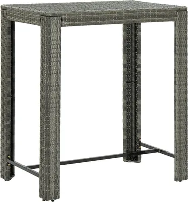 Obrázek produktu pro Zahradní barový stůl šedý 100 x 60,5 x 110,5 cm polyratan
