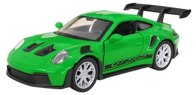 Modellauto Porsche 911 GT3 RS Metall Rückzugmotor grün 12 cm