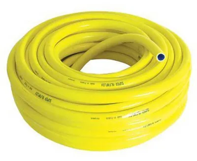 Image de Tuyau de Arrosage Antivrille 50m D.25 mm - Jaune - Sur Touret - Résistant et Flexible - D-Work