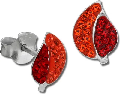 Produktbild von SilberDream orange Ohrringe Blatt Zirkonia Damen 925 Silber Ohrstecker GSO602O