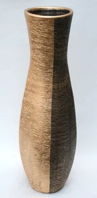 Produktbild von Bodenvase Dekovase Keramik Schwarz Gold ca.60 CM inkl. Vaseneinsatz - Modell: Goldi A - Standard