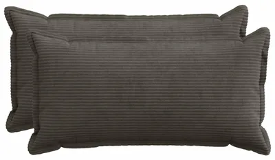 Imagen del producto de vidaXL Fundas de cojín, 2 unidades, modelo HOUTEN, color antracita, 40 x 80 cm, material: cordura