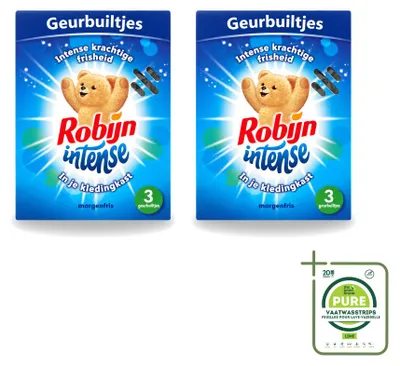 Immagine prodotto di 2 sacchetti profumati Robijn Intense, fragranza Freschezza, confezione grande, 2 pezzi