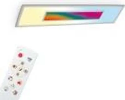 Obrázek produktu pro Telefunken - LED panel RGB, LED stropní světlo CCT, stropní světlo RGB centrelight, duhový efekt, dálkové ovládání, stmívatelné, stříbrná barva, 1195x295x65mm