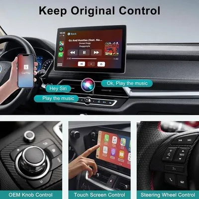 Produktbild von Drahtloser CarPlay-Konnektionsadapter mit 5-GHz-WLAN - iPhone-Verbindung für iOS 10+ mit integrierter Carplay-Funktion
