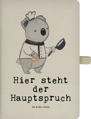 Produktbild von Mr. & Mrs. Panda Skizzenbuch Beikoch Herz - Transparent - Geschenk, Lustig, Spruch, Journal, DIN A4 Notizbuch Hardcover, Kariert, Kladde, Gastronomie, Restaurant