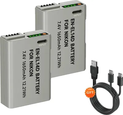 Zdjęcie produktu dla Bateria, ładowalna, wejście USB-C, 2 sztuki baterii