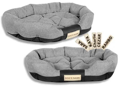 Obrázok produktu pre Pelech pre psa 115x95 cm, personalizovaný, vodeodolný, sivý