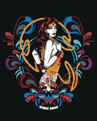 Produktbild von Zuty - Malen nach Zahlen - WONDER WOMAN 60S, 40x50 cm, mit Keilrahmen (bereits gespannt)