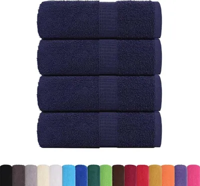 Produktbild von vidaXL Gästetücher FROGN 4 Stk. Marineblau 30x50 cm 360 g/m²