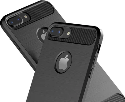 Two black iPhone cases are shown in a close-up shot against a white background.