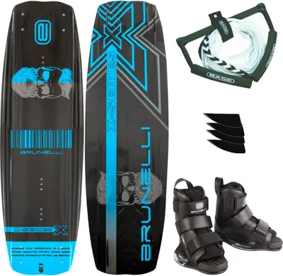 Image de Ensemble de wakeboard BRUNELLI CARBON 138 cm - Fixations de wakeboard - Taille : S-M (38-42)