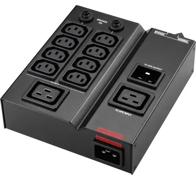Productafbeelding van PowerWalker MBS/PDU IEC 1-3kVA - Stroomverdeelsysteem - Wisselstroom 208/220/230/240 V - Aantal aansluitingen: 9 - Zwart