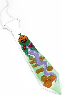 Produktbild von 3D Halloween Krawatte / Kürbis Motiv