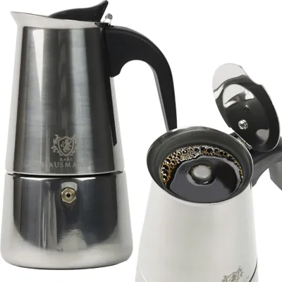 Produktbild von Classic Kaffeemaschine Kaffeekanne Für 9 Tassen Kaffee (450 Ml) Induktion Silber