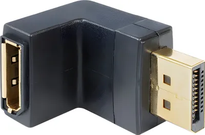 Image de DELOCK Displayport Adapter DP -> DP St/Bu 90° unten
