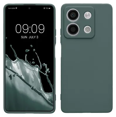 Produktbild von kwmobile Handyhülle für Xiaomi Redmi Note 13 5G Hülle - weiches Handy Silikon Case - Schutzhülle Cover - Blaugrün