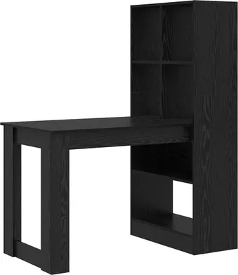 Obrázek produktu pro vidaXL Psací stůl s policí vzhled černý dub 122 x 67 x 145 cm