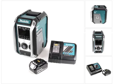 Produktbild von Makita DMR 115 RM1 Akku Baustellenradio 12V - 18V  Bluetooth DAB+ IP65 + 1x Akku 4,0 Ah + Ladegerät