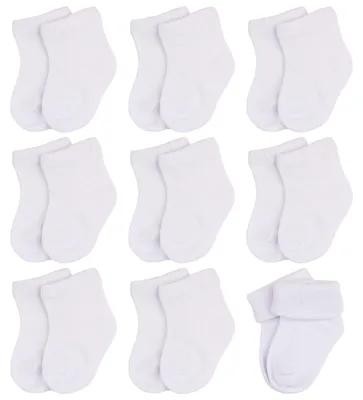 Obrázok produktu pre 9 párov detských ponožiek, veľkosť 0-6 mesiacov, bavlna, unisex, ponožky pre novorodencov
