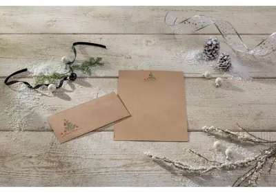 Produktbild von SIGEL DP415 Weihnachts-Motiv-Papier "Christmas with apples" - beige, grün, rot - 100 g/m² - A4 - 100 Blatt