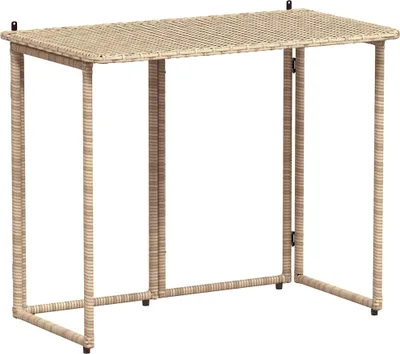 Immagine prodotto di Tavolino da Giardino Pieghevole Beige 90x51x75 cm in Polyrattan
