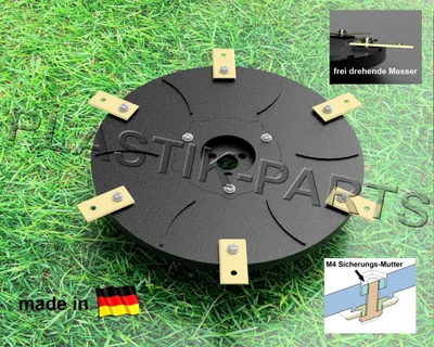 Zdjęcie produktu dla Tarcza z 6 ostrzami Tarcza z ostrzami Gardena Sileno Plus R100Li R130Li R160Li bez ostrza