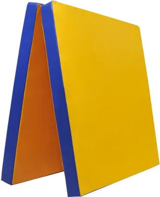 Produktbild von Grevinga® klappbare Turnmatte | RG 22 - sehr weich | 200 x 100 x 6 cm | GELB-BLAU