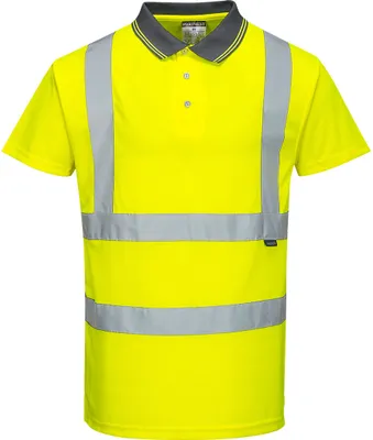 Zdjęcie produktu dla Portwest S477 Koszulka polo z krótkim rękawem o wysokiej widoczności, żółta, rozmiar XXXL