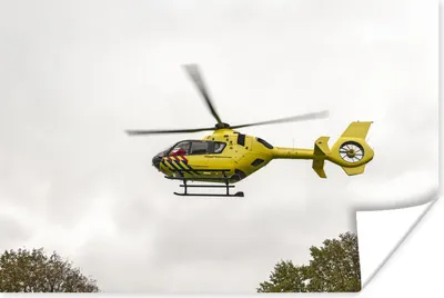 Produktbild von MuchoWow® Poster Gelber Trauma-Hubschrauber 120x80 cm - Bilder