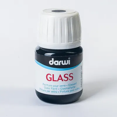 Obrázok produktu pre Darwi Glass Vitrážová farba 30 ml - Black