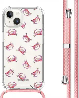 Produktbild von imoshion Design Hülle mit Band iPhone 15 - Crab Watercolor