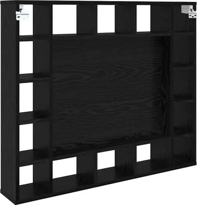 Obrázek produktu pro vidaXL Zrcadlová skříňka s policí, černá, vzhled dubu, 91 x 15 x 76,5 cm