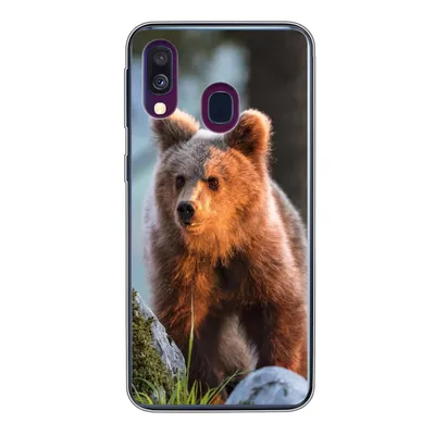 Produktbild von MuchoWow® Handyhülle Schutzhülle Hülle für Samsung Galaxy A40 Bär - Braun - Tier Silikon Softcase Handy Hülle - Handy-Tasche