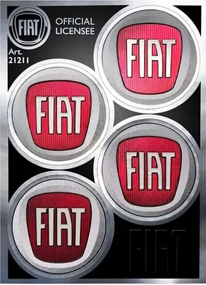 Produktbild von Fiat Chromaufkleber Offizielle 4 Logo 48 mm, Tischmaße 94 x 131 mm
