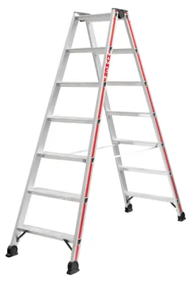 Produktbild von Hymer Stufenstehleiter 2x7 Stufen