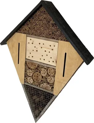 Produktbild von GARDEN SPIRIT - Insektenhotel & Bienenhotel aus Holz – 57 x 80 x 11,5 cm – Insektenhaus für Wildbienen, Schmetterlinge und Nützlinge