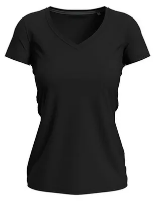 Image de Stedman - T-shirt pour femmes, encolure en V, stretch LT4666 (XXL) (opale noire)