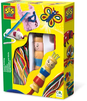 Image de SES Creative® 862 SES Creative® Kit de bricolage Poupée à tricoter avec laine multicolore
