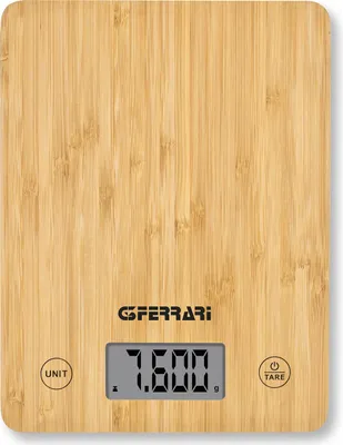 Obrázek produktu pro G3 Ferrari G20166, Elektronická kuchyňská váha, 10 kg, 1 g, Bamboo, Bamboo, Bamboo