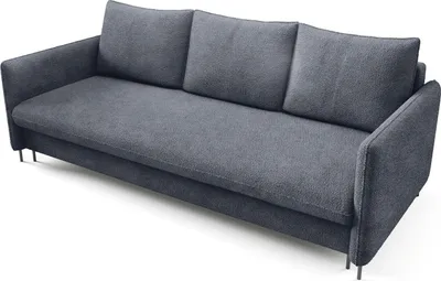 Produktbild von BETTSO Polstersofa BELIS BOUCLE Dreisitzer Sofa in mit Schlaffunktion Dunkelblau