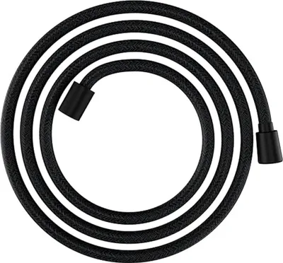 Immagine prodotto di INF Tubo doccia antiesplosione in nylon nero da 2 metri con cappuccio in acciaio