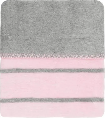 Produktbild von Babydecke aus 100% Baumwolle 75 x 100 mit Streifen - Farbe: Rosa