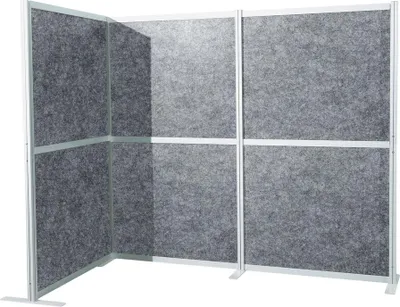 Produktbild von hjh OFFICE Trennwand Flexmiut Modul L Akustiktrennwand Raumteiler Indoor 167.3 x 192.0 x 4.0 cm